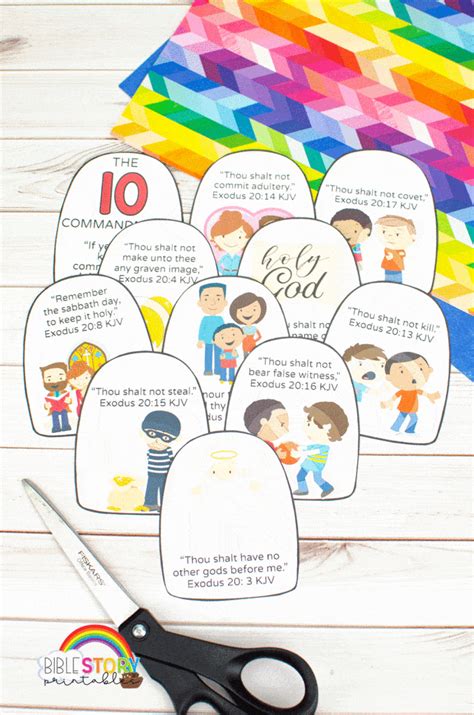 10 Commandments Craft For Preschoolers Bible Story Printables