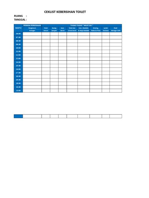 Ceklist Toilet Pdf