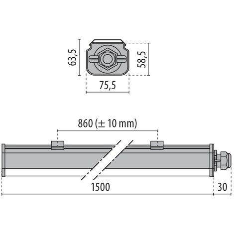 Plafoniera Stagna Cm W Luce K A Led Prisma Norma