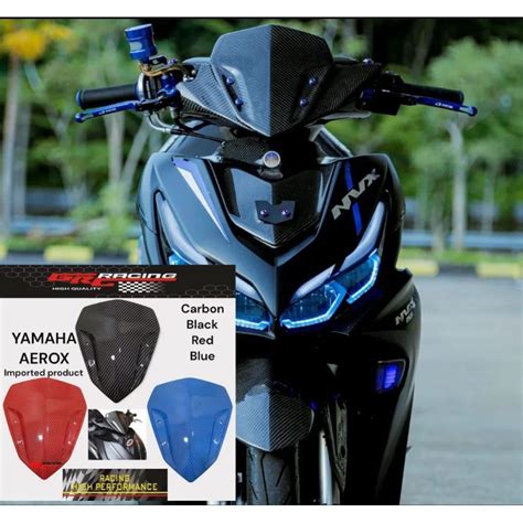 Jual Visor Yamaha Aerox 155 Model Standar Carbon Celup Wtp Bahan