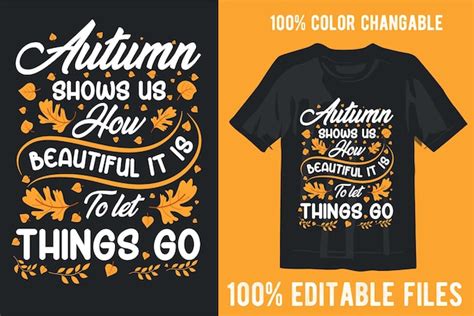 Premium Vector Creative Autumn T Shirt Design