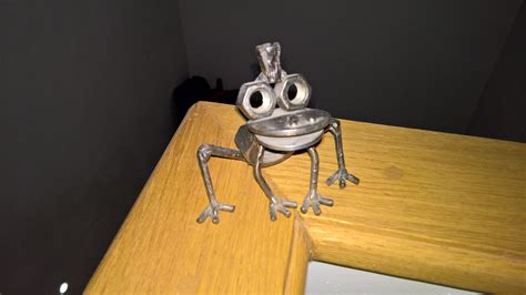 Metal Sculpture Upcycling Frosch Metal Art Sculpture Recycled