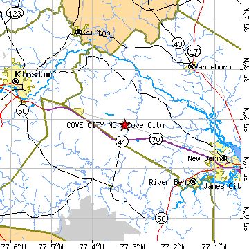 Cove City, North Carolina (NC) ~ population data, races, housing & economy