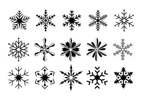 Premium Vector Snowflake Icons Set