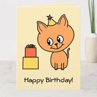 Ginger Cat Birthday Cards - Invitations, Greeting & Photo Cards | Zazzle