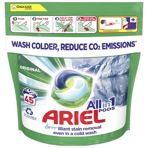 Ariel Original All In 1 Pods Washing Liquid Capsules 45 Washes Wilko