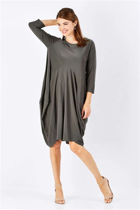 Bird By Design 34 Sleeve Tulip Dress Womens Knee Length Dresses At