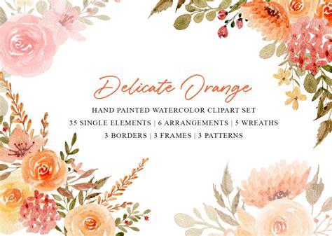 Orange Flowers Clipart