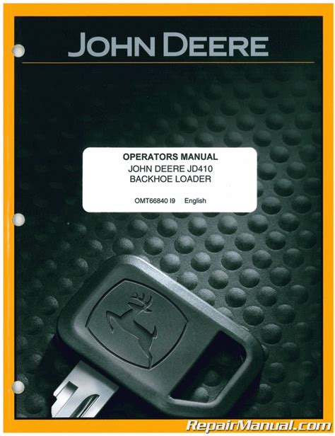 John Deere Loader Backhoe Operators Manual