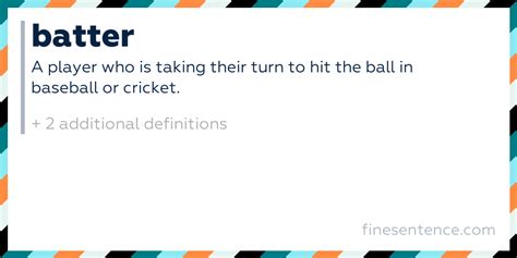 Batter: meaning, definitions, translation and examples