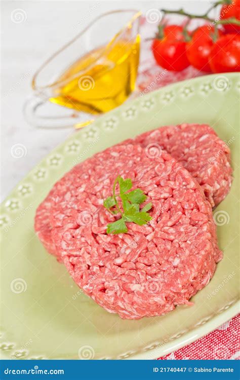 Raw Hamburger Stock Image Image Of Parsley Hamburger 21740447