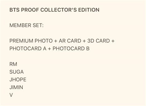 Official BTS Proof Collector S Edition Tingi LONG DOP Hobbies Toys