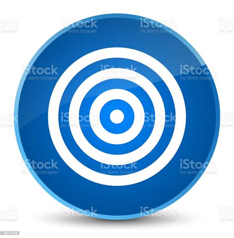 Target Icon Elegant Blue Round Button Stock Illustration Download Image Now Aiming Blue