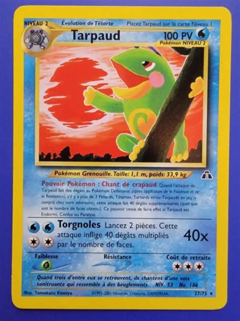 Carte Pok Mon Tarpaud Rare Neo Discovery Wizards Fr Eur