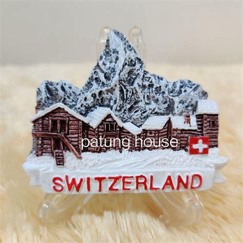 Jual Fridge Magnet Tempelan Kulkas Souvenir Negara Switzerland Swiss