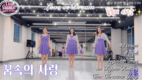 꿈속의 사랑 Love In Dream Line Dance🎄💕demo Beginner 양평 원주 라인댄스 Youtube