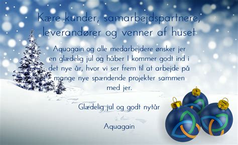 Aquagain Vi ønsker jer en glædelig jul