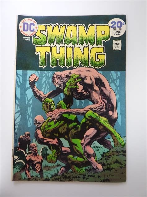 Swamp Thing 10 1974 FN VF Condition Stain Back Cover Comic Books