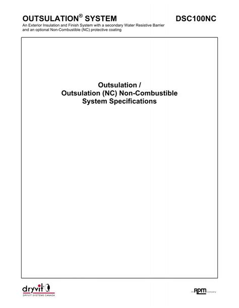 Specifications Pdf Dryvit