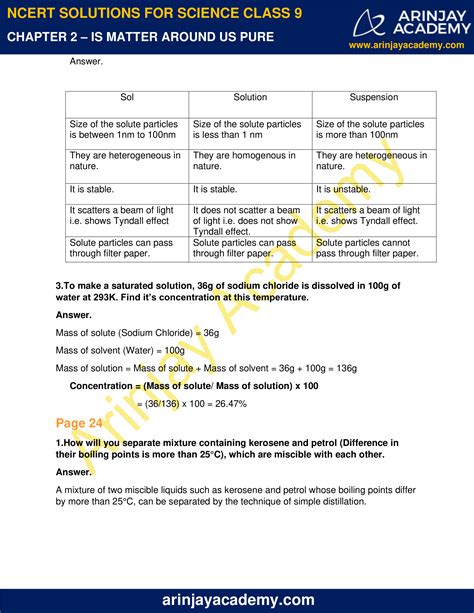 Ncert Solutions For Class 9 Science Chapter 2 Arinjay Academy