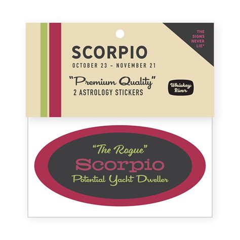 Scorpio Astrology Sticker Pack Whiskey River Soap Wholesale