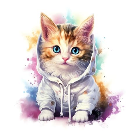 Premium Photo Calico Kitten In A Unicorn Onesie Spreading Magic