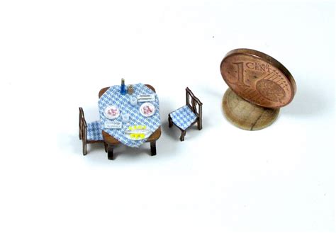 accurate  realistic micro table   chairs  scale