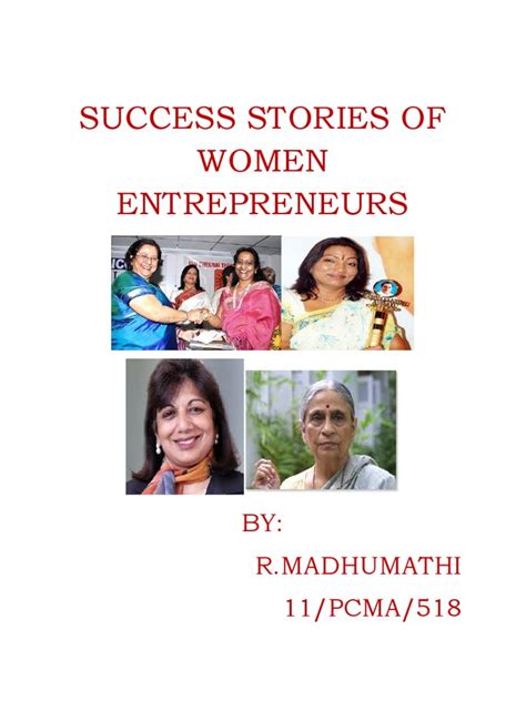 Success Stories of Women Entrepreneurs | PDF | Pharmaceutical | Business