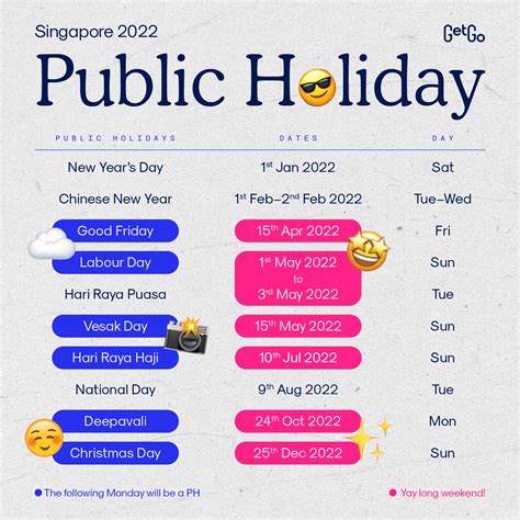 Public Holidays In 2022 How To Maximize The Long Weekends Singapore