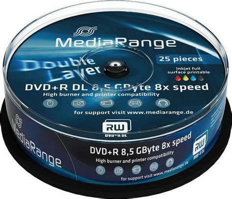 Mediarange Dvd R Dual Layer Printable Gb Mr Skroutz Gr