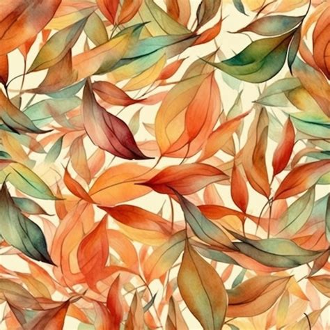 Premium Photo A Seamless Pattern Of Autumn Leaves