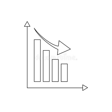 Icône De Ligne De Prime Du Graphique Bas Pictogramme Simple De Haute