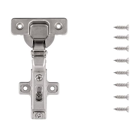 Hickory Hardware 110 Degree Half Overlay Concealed Self Closing Polished Nickel Cabinet Hinge