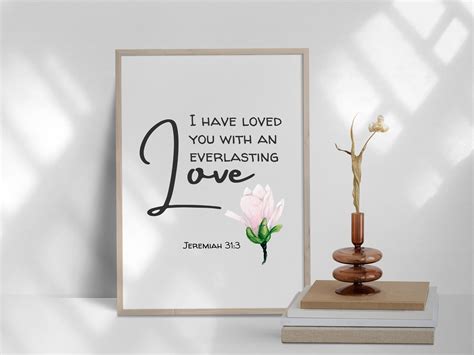 Everlasting love bible verse printable Wall Art scripture | Etsy