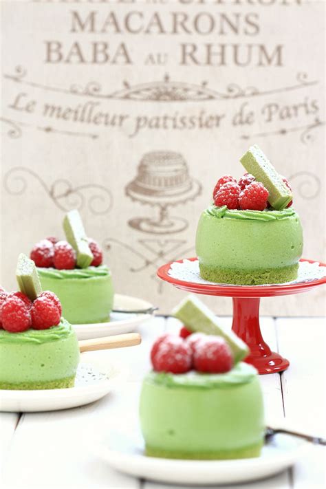 Triple Matcha Mousse Cake Foods Category Sweets Desserts Mousse