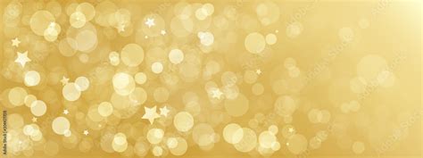 Wide Gold Bokeh Light Vector Background Stock Vector Adobe Stock