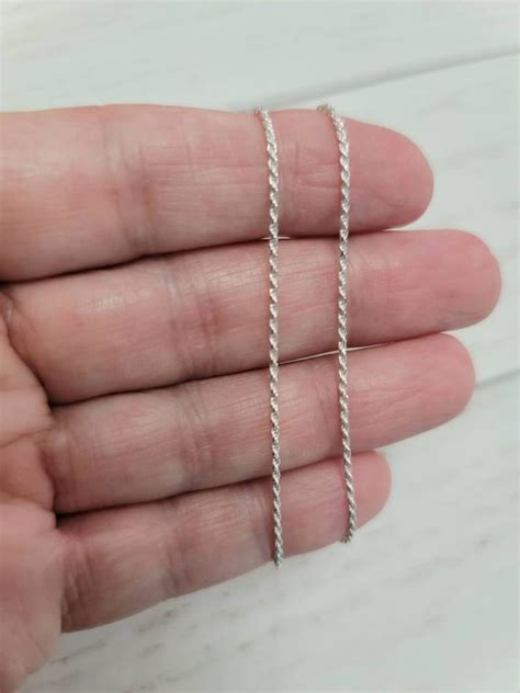 Solid 925 Sterling Silver Rope Chain 1mm Completed Chain Etsy