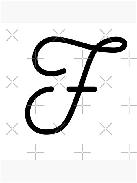 "Cursive F" Poster for Sale by Jose234 | Redbubble