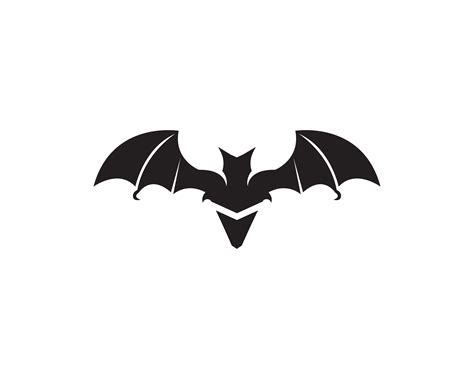 Bat Black Logo Template White Background Icons App 579016 Vector Art At