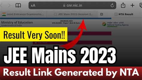 Jee Mains Result 2023 Link Generated 🔥by Nta Jee Mains Session 2