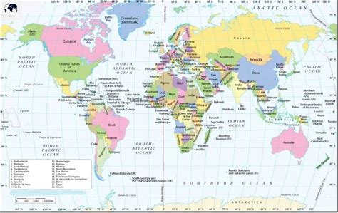 Free Printable World Map with Longitude and Latitude in PDF - Blank ...