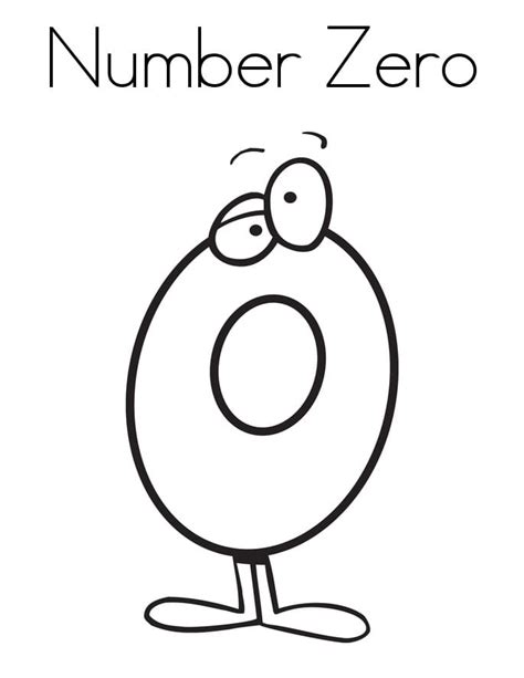 Number 0 Coloring Pages - Coloring Cool