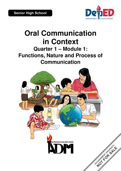 Oral Communication 11 Q1 Module 1 08082020 Oral Communication In