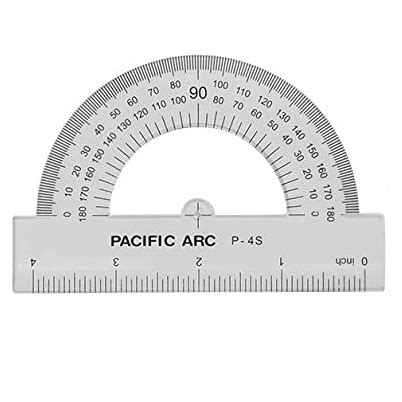 Pacific Arc Protractor 4″ 180° (P-4S) | The Ink Stone