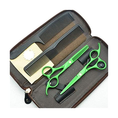 Professional Pouces Handed Ciseaux De Coiffure Vert Set Haut D