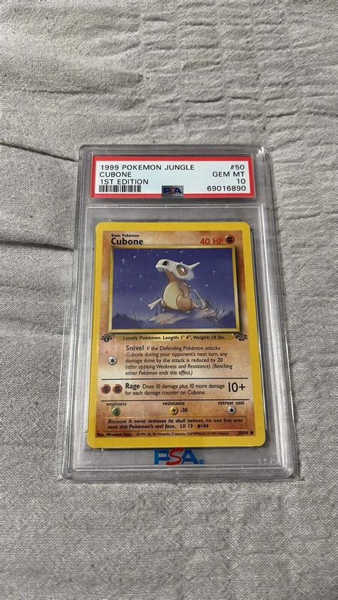 Pokemon Jungle Cubone Gem Mint St Edition Psa Ebay