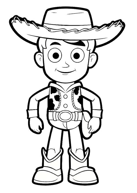 Woody Dibujado En Un Estilo Muy Infantil P Ginas De Toy Story Para