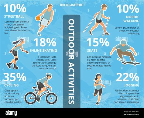 Vector Infographics Illustrations With People Outdoors Group Walking