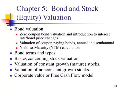 Ppt Chapter Bond And Stock Equity Valuation Powerpoint