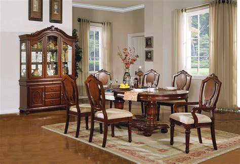 Acme Classique Dining Set With Double Pedestal Cherry 11830 Din Set